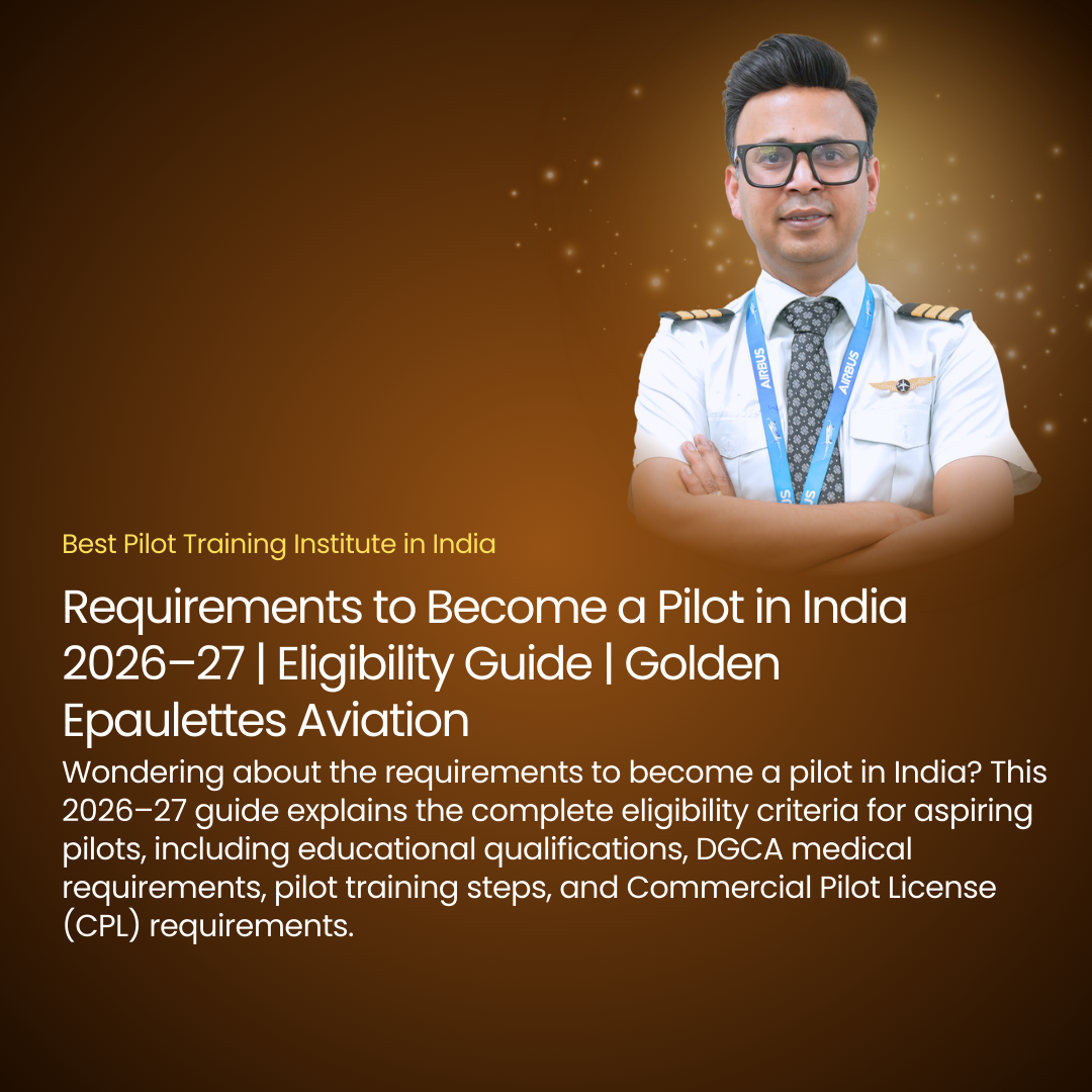 Requirements to Become a Pilot in India 2026–27 | Eligibility Guide | Golden Epaulettes Aviation
